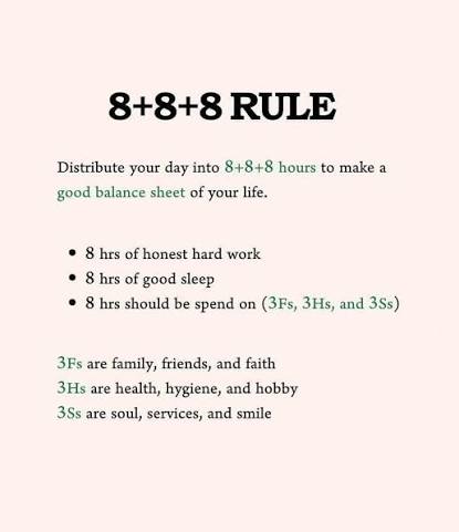 8-8-8 rule