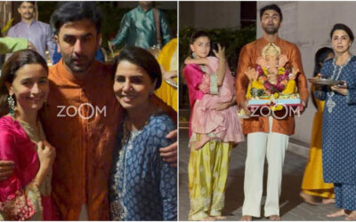 Ganpati Bappa Morya! Neetu Kapoor, Ranbir Kapoor, Alia Bhatt, Raha bid adieu to Ganesha - watch